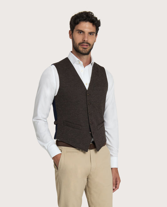 Camicissima Brown Jersey Sartorial Gilet
