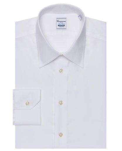Camicissima Men’s White Non-Iron Permanent Slim Fit Cotton Shirt
