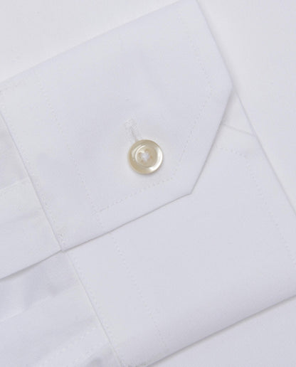 Camicissima Men’s Slim Fit White Shirt – Non-Iron Permanent | Plain Design | Full Sleeves
