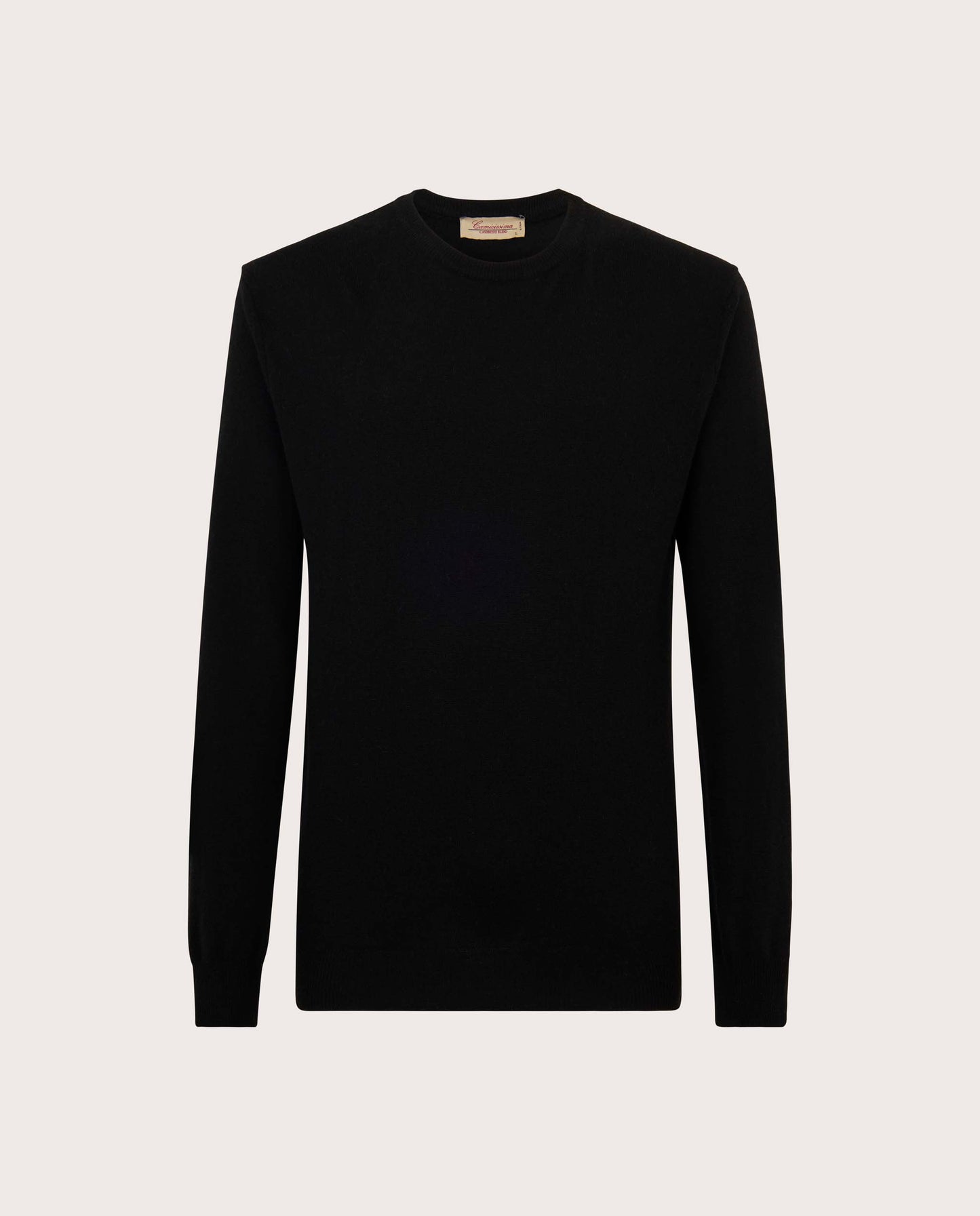 Camicissima Black Blend Cashmere Crew Neck Sweater