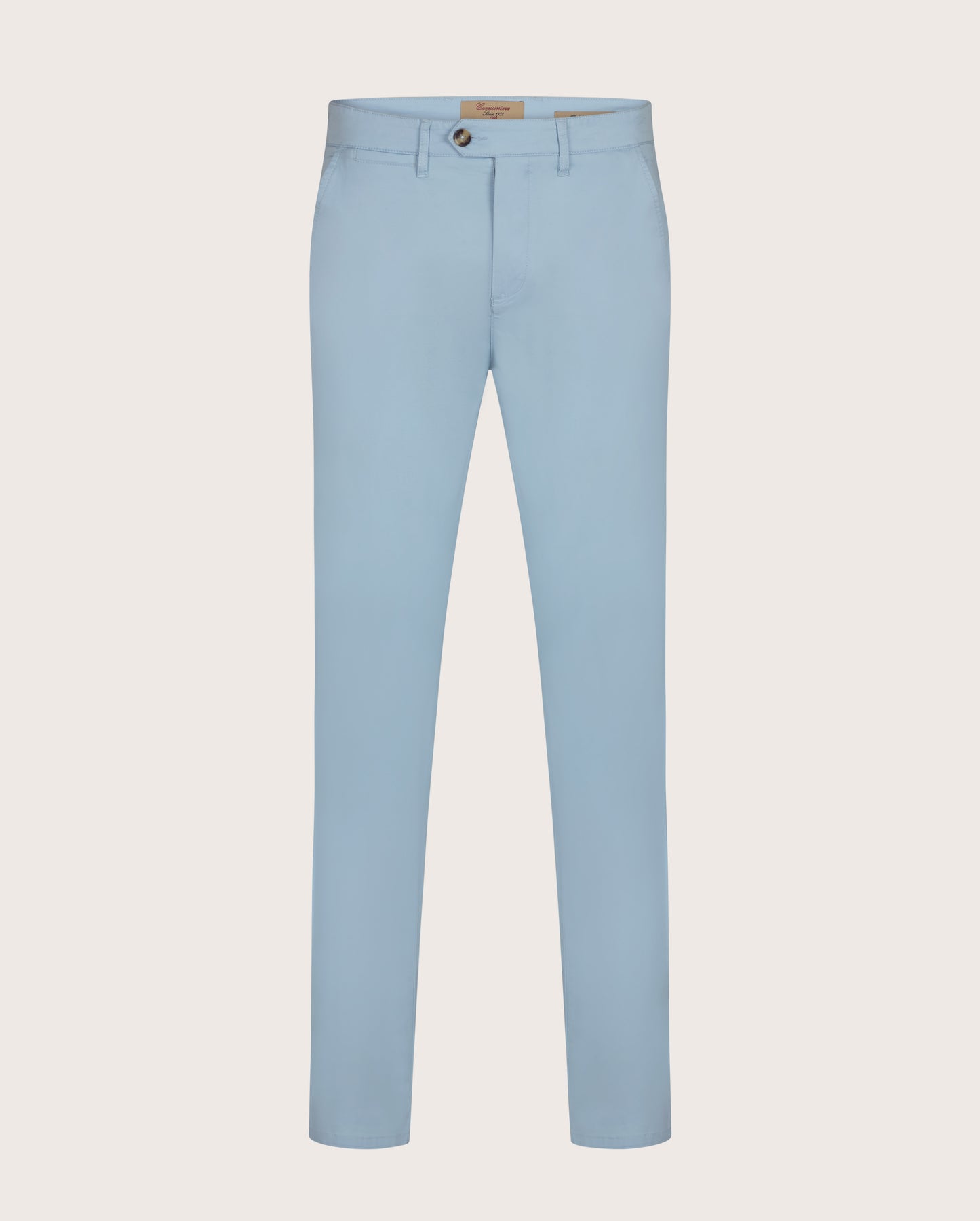 Camicissima Men's Twill Chino Pants - LIGHT BLUE | PLAIN