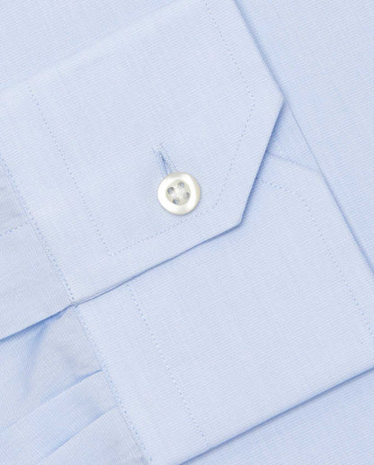 Camicissima Men’s Classic Light Blue Permanent Cotton Shirt