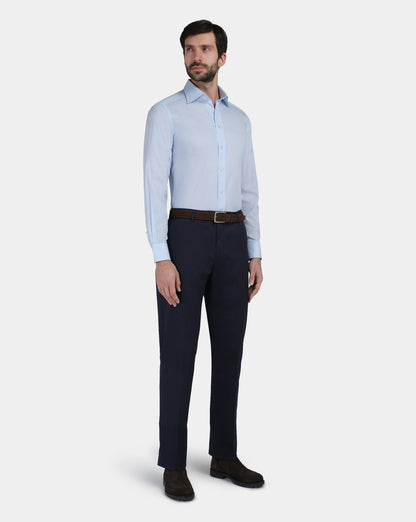 Camicissima Men’s Classic Light Blue Permanent Cotton Shirt