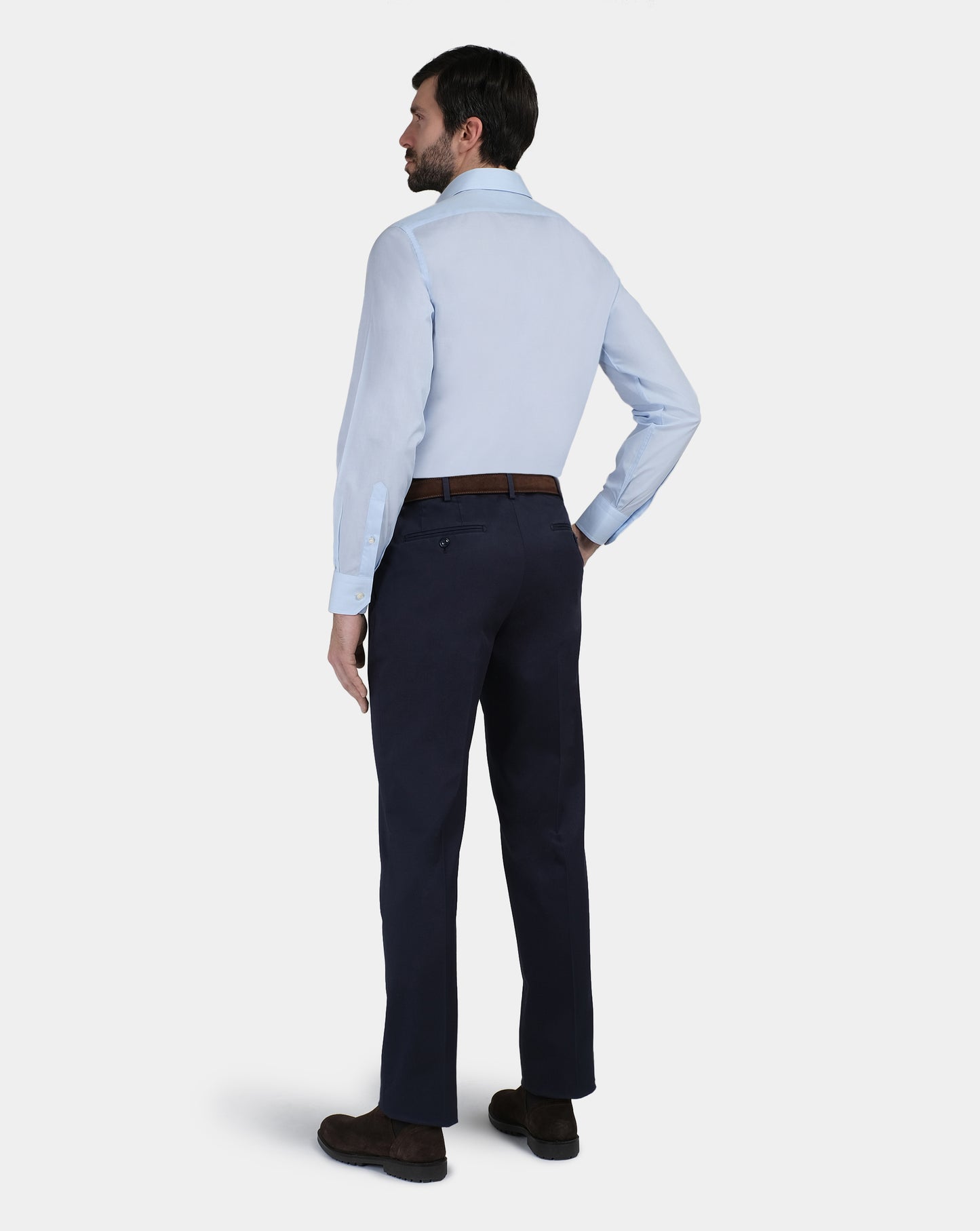 Camicissima Men’s Classic Light Blue Permanent Cotton Shirt