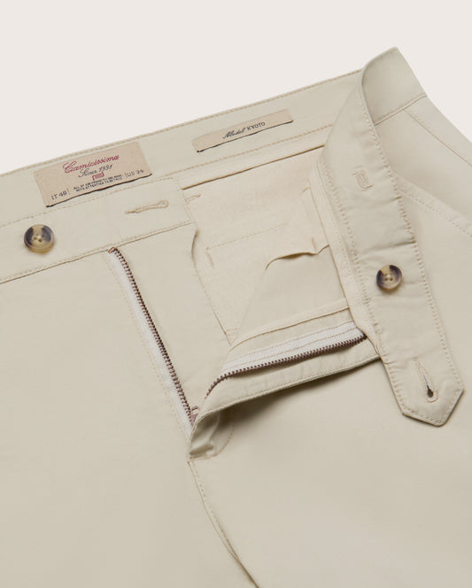 Camicissima Men's Twill Chino Pants - LIGHTBEIGE | PLAIN