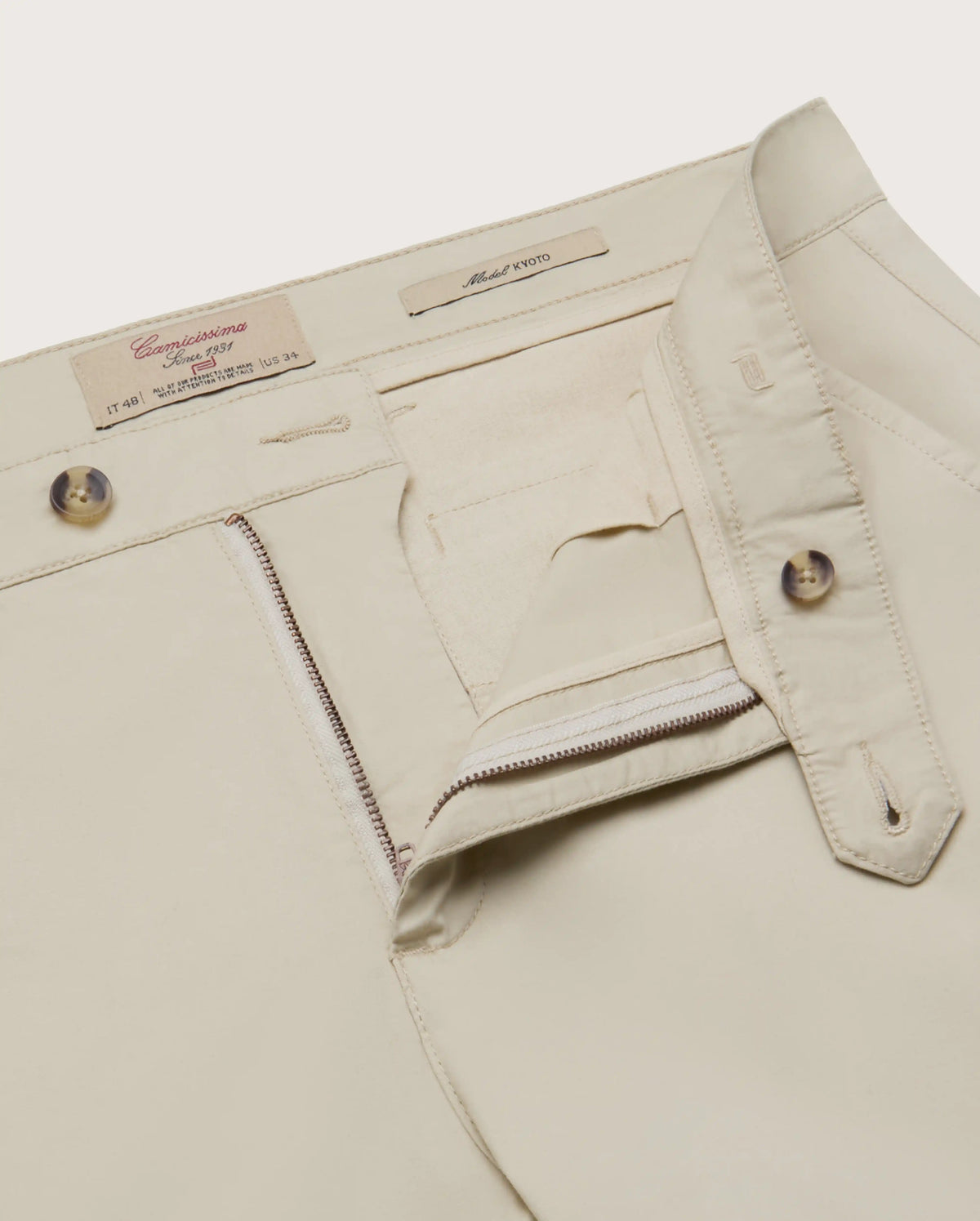 Camicissima Men's Twill Chino Pants - LIGHTBEIGE | PLAIN