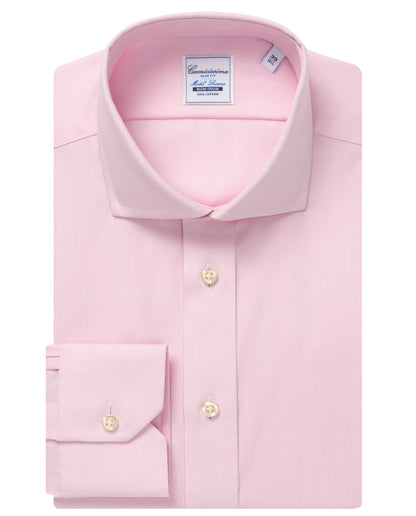 Camicissima Men’s Pink Non-Iron Permanent Slim Fit Cotton Shirt