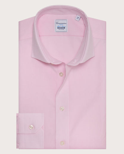 Camicissima Men’s Pink Non-Iron Permanent Slim Fit Cotton Shirt