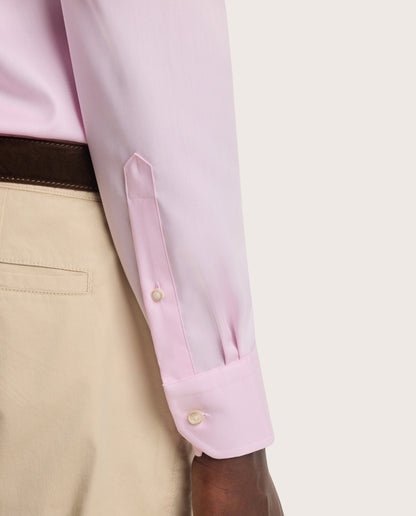 Camicissima Men’s Pink Non-Iron Permanent Slim Fit Cotton Shirt