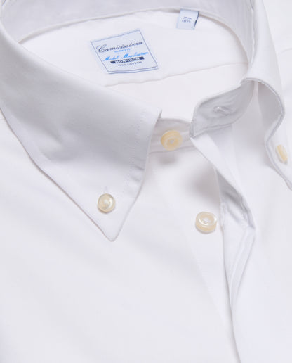 Camicissima Men’s White Non-Iron Slim Fit Permanent Cotton Shirt