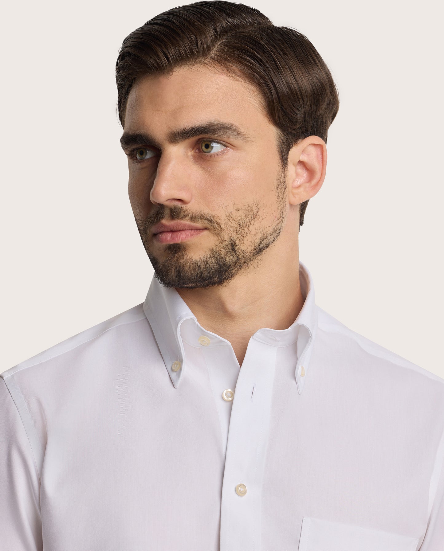 Camicissima Men’s White Non-Iron Slim Fit Permanent Cotton Shirt