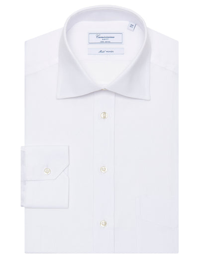 Camicissima Men’s Bright White Permanent Cotton Shirt