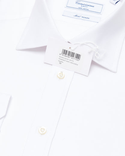 Camicissima Men’s Bright White Permanent Cotton Shirt