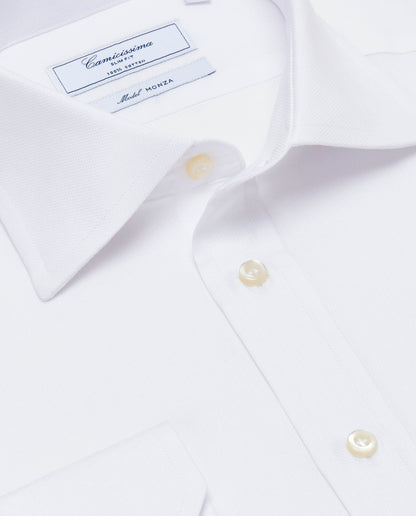 Camicissima Men’s Bright White Permanent Cotton Shirt