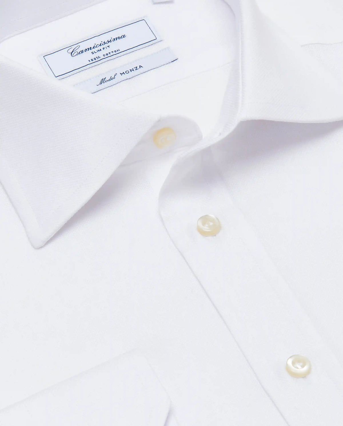 Camicissima Men’s Bright White Permanent Cotton Shirt