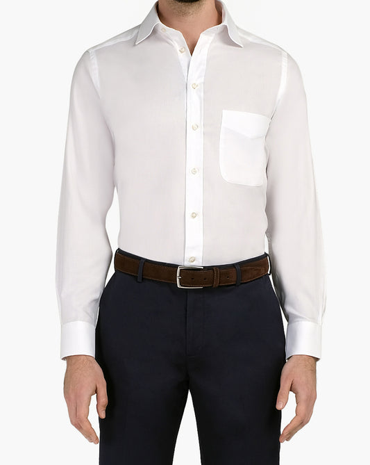 Camicissima Men’s Bright White Permanent Cotton Shirt