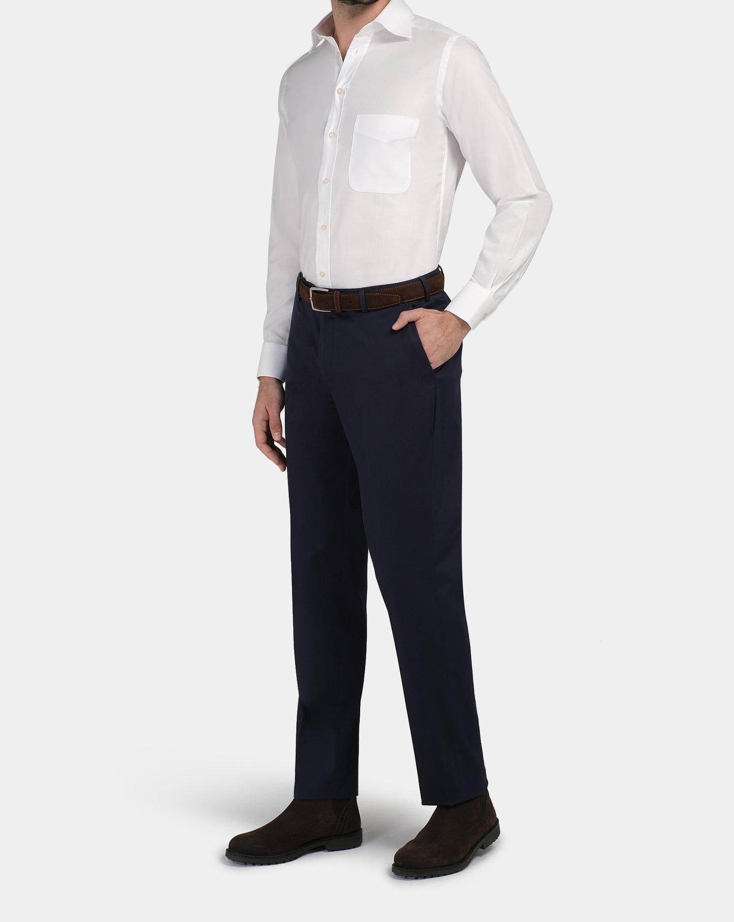 Camicissima Men’s Bright White Permanent Cotton Shirt
