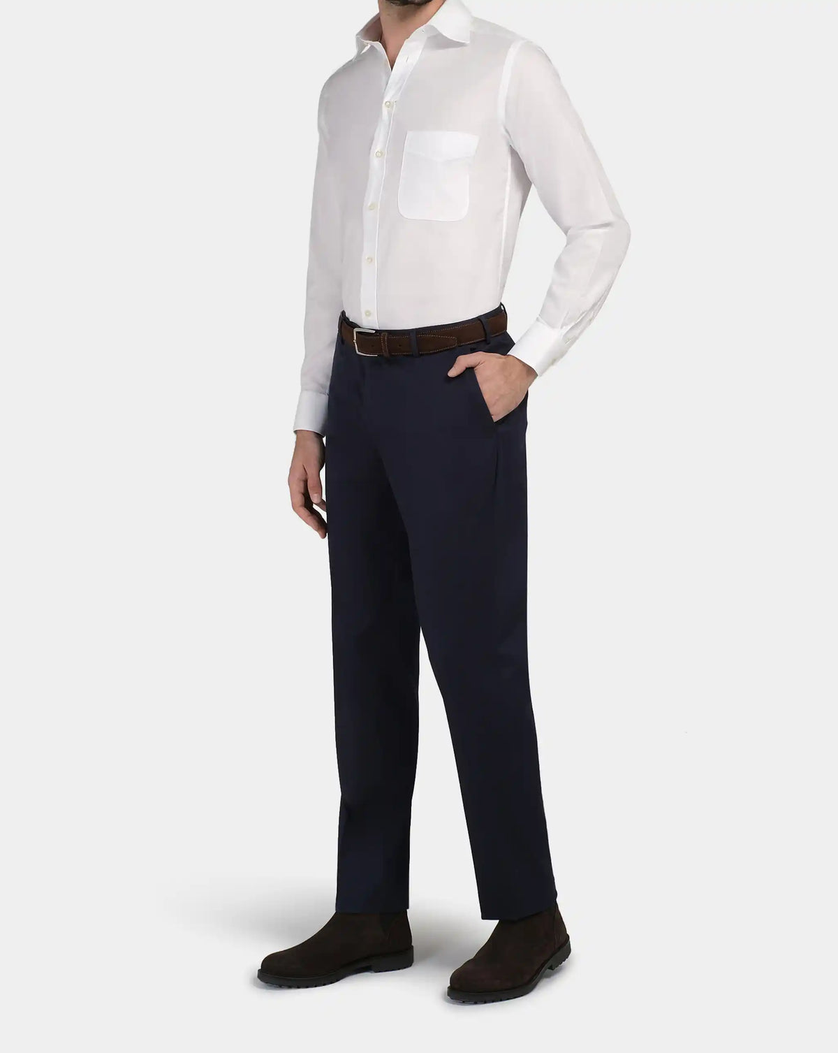 Camicissima Men’s Bright White Permanent Cotton Shirt
