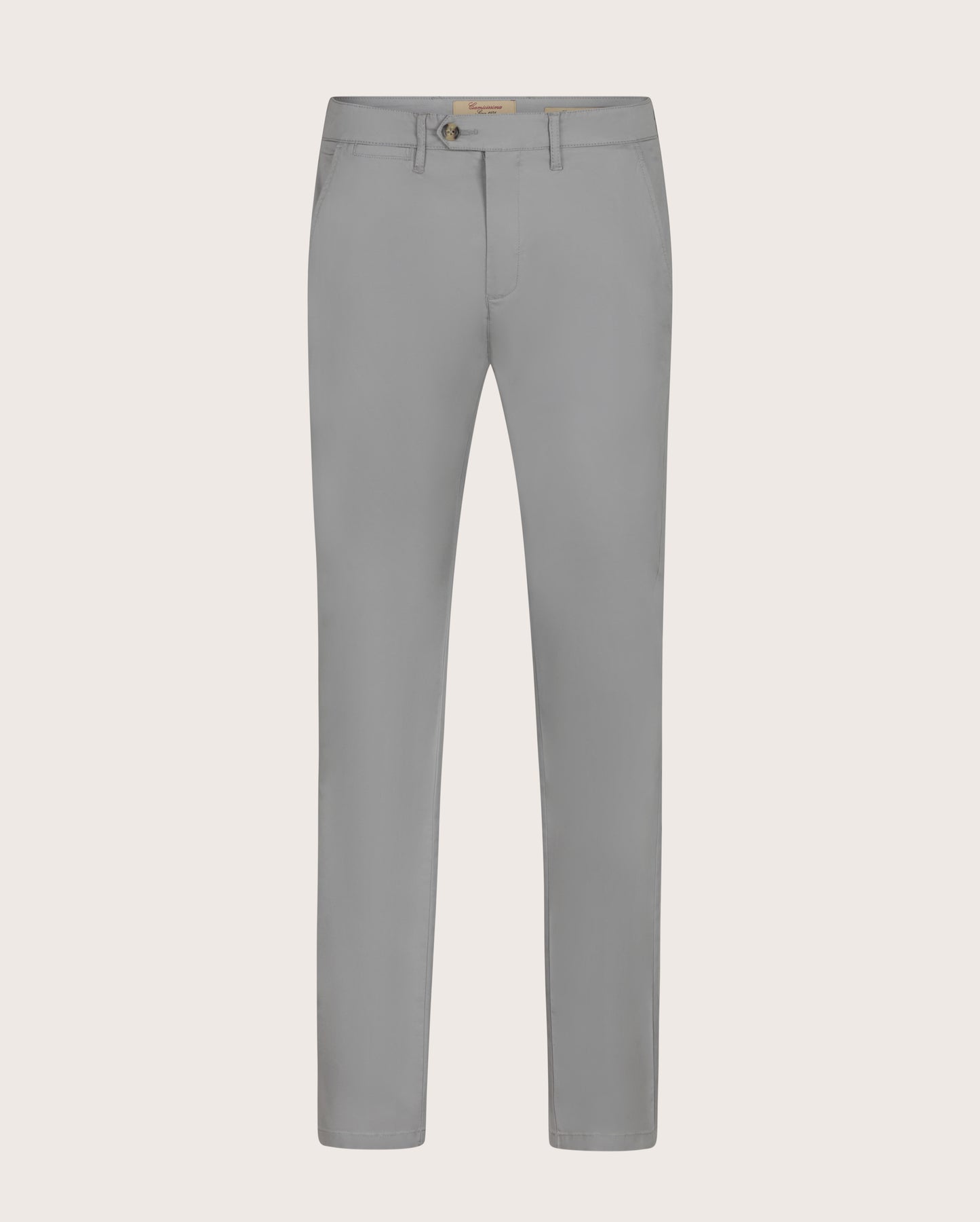 Camicissima Men's Twill Chino Pants - LIGHT GREY | PLAIN