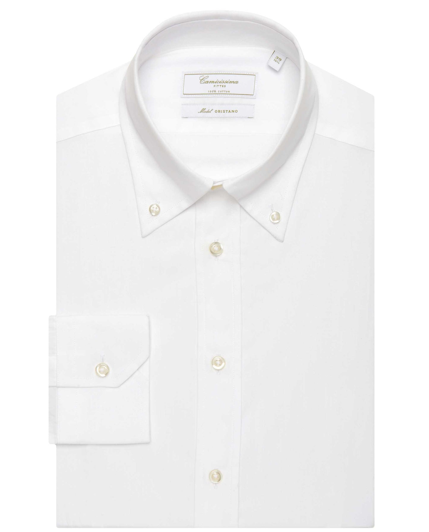 Camicissima Men’s Classic White Permanent Press Shirt