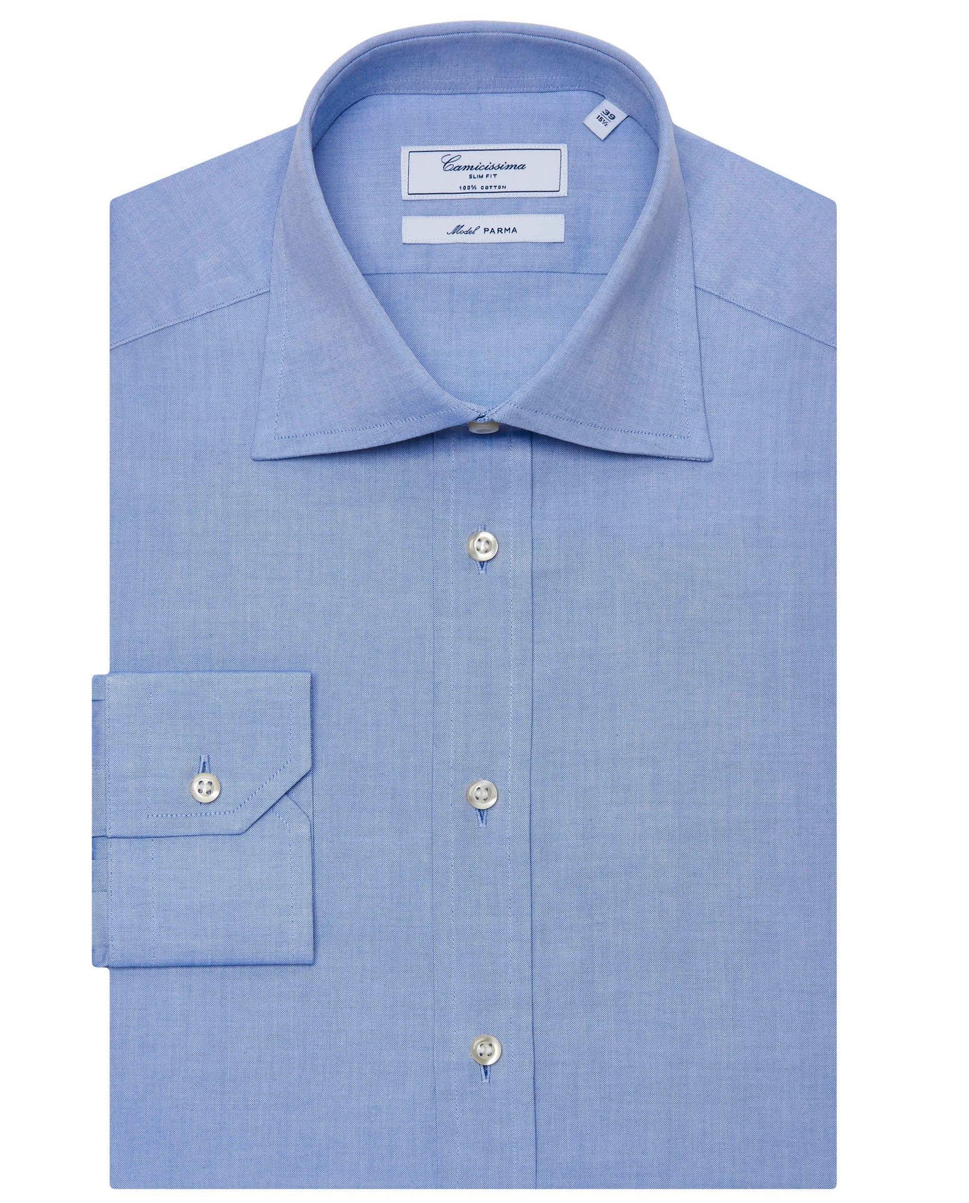 Classic Azure Permanent Slim Fit Shirt for Men