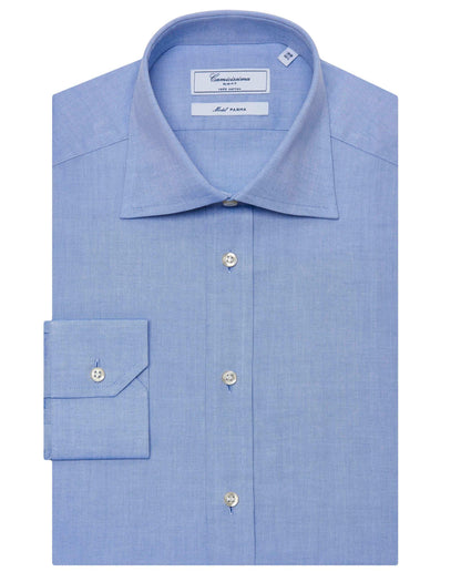 Classic Azure Permanent Slim Fit Shirt for Men