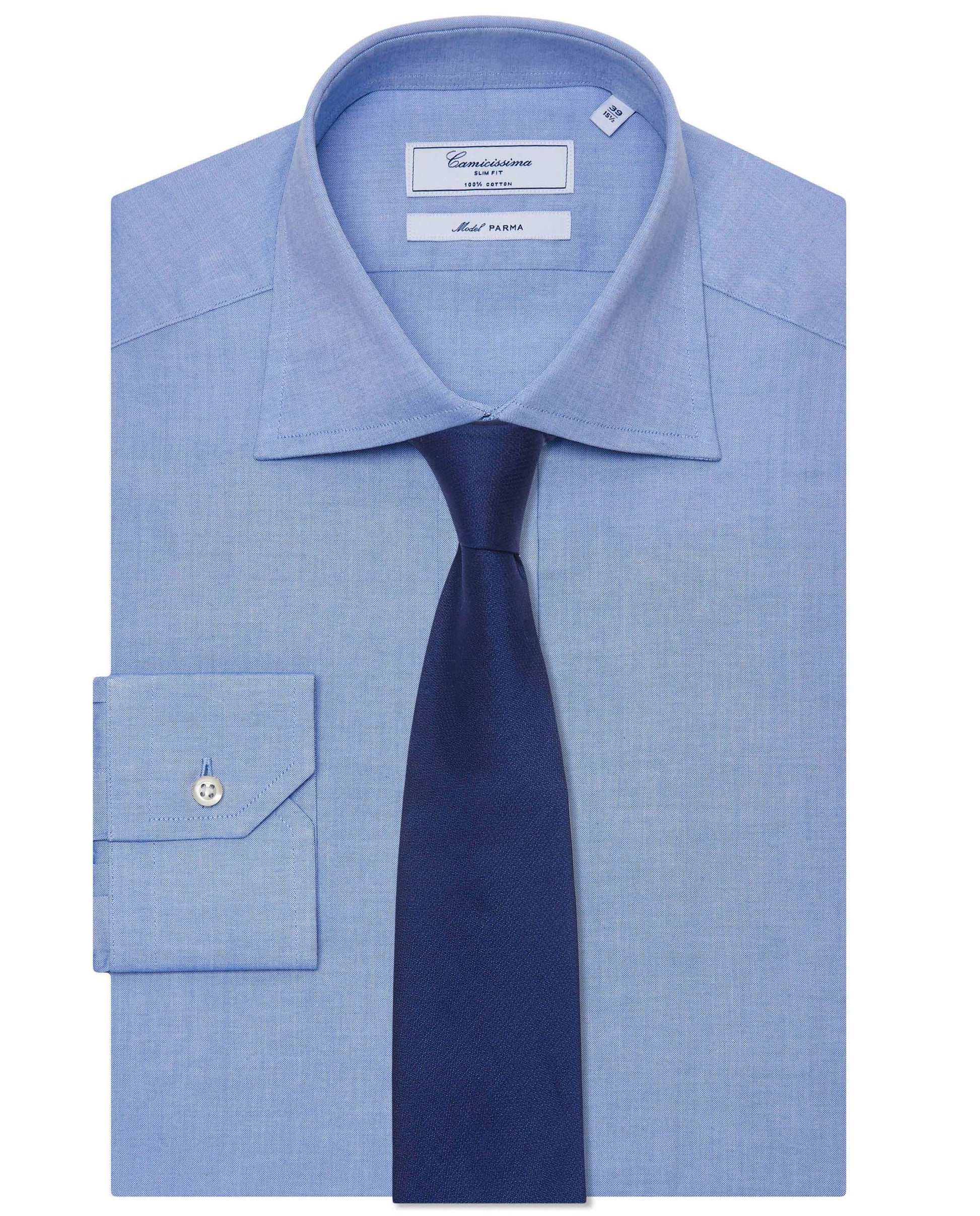 Classic Azure Permanent Slim Fit Shirt for Men