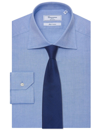 Classic Azure Permanent Slim Fit Shirt for Men