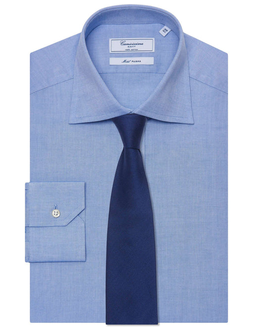 Classic Azure Permanent Slim Fit Shirt for Men