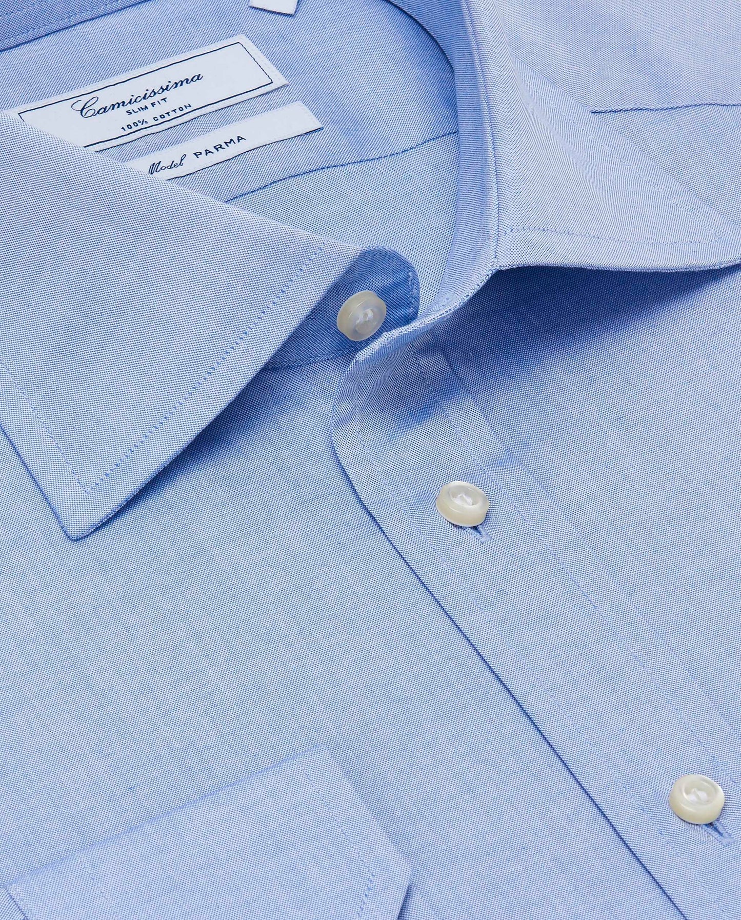 Classic Azure Permanent Slim Fit Shirt for Men