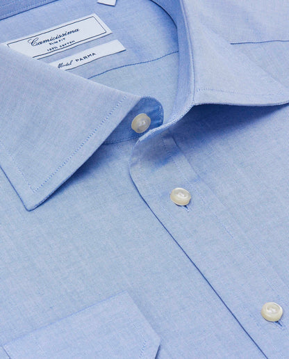 Classic Azure Permanent Slim Fit Shirt for Men
