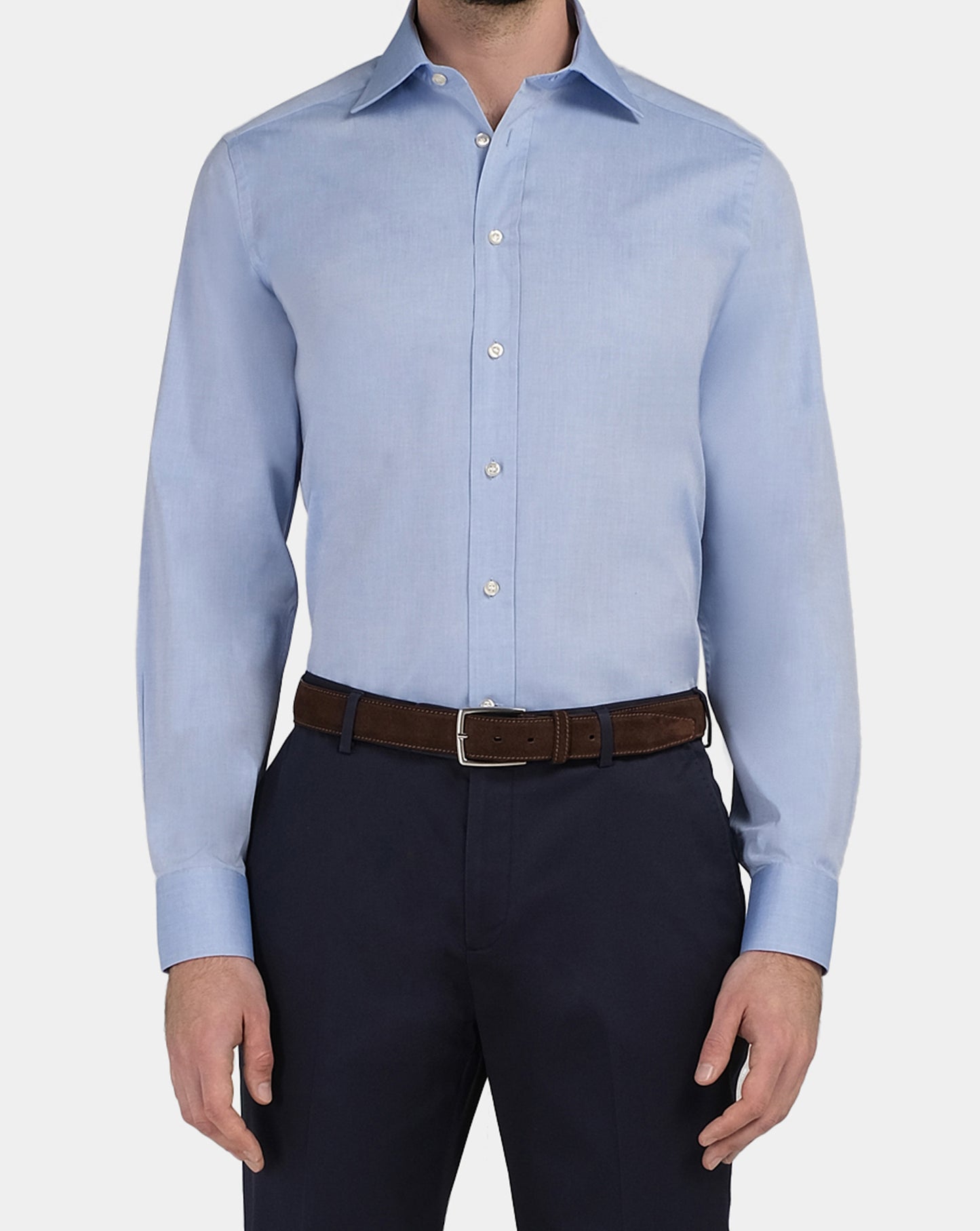Camicissima Classic Azure Permanent Slim Fit Shirt for Men