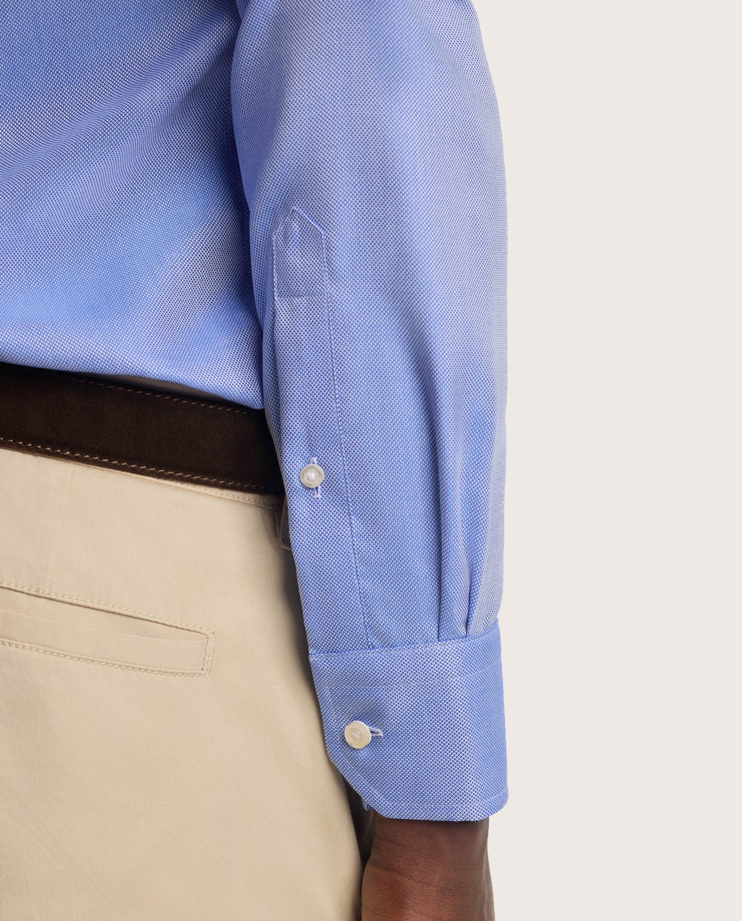 Camicissima Men’s Azure Non-Iron Permanent Slim Fit Cotton Shirt