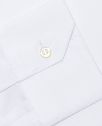White Slim Fit Permanent Press Cotton Shirt