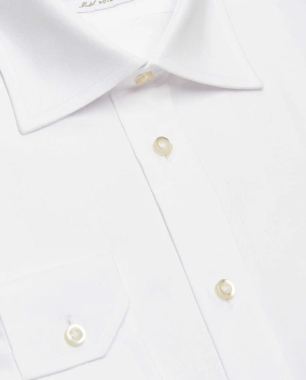 Camicissima Men’s Fitted White Permanent Cotton Shirt