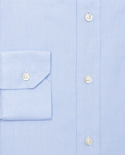 Camicissima Men’s Light Blue Self-Pattern Permanent Shirt