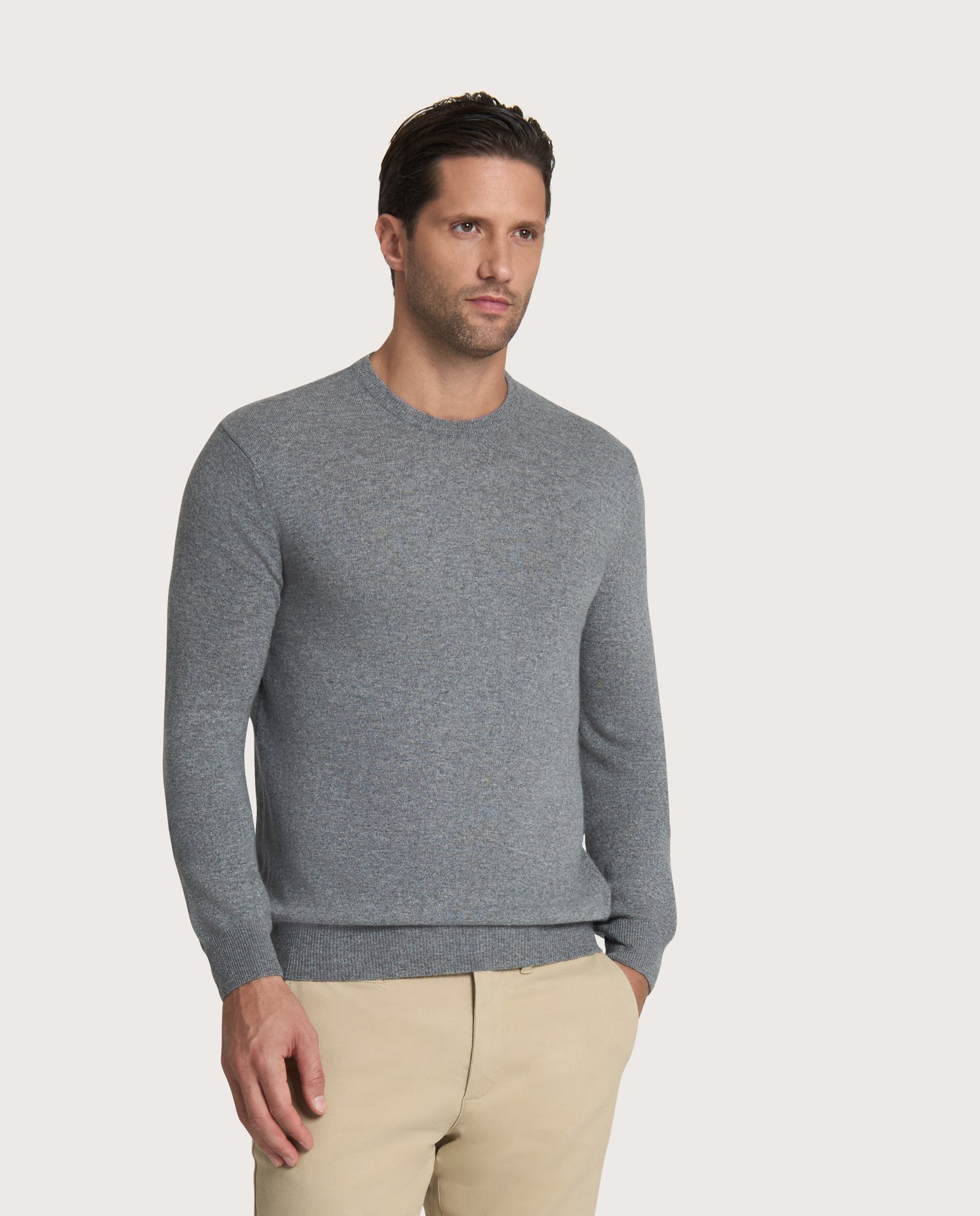 Camicissima Grey Blend Cashmere Crew Neck Sweater
