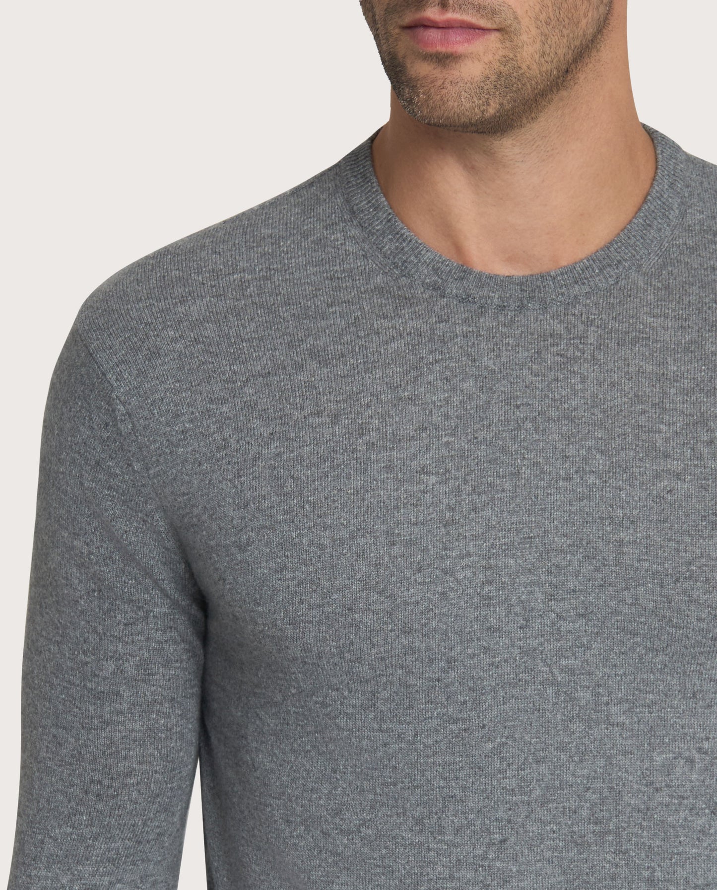 Camicissima Grey Blend Cashmere Crew Neck Sweater