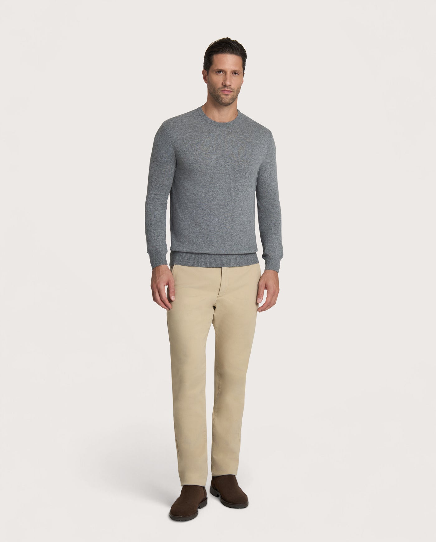 Camicissima Grey Blend Cashmere Crew Neck Sweater