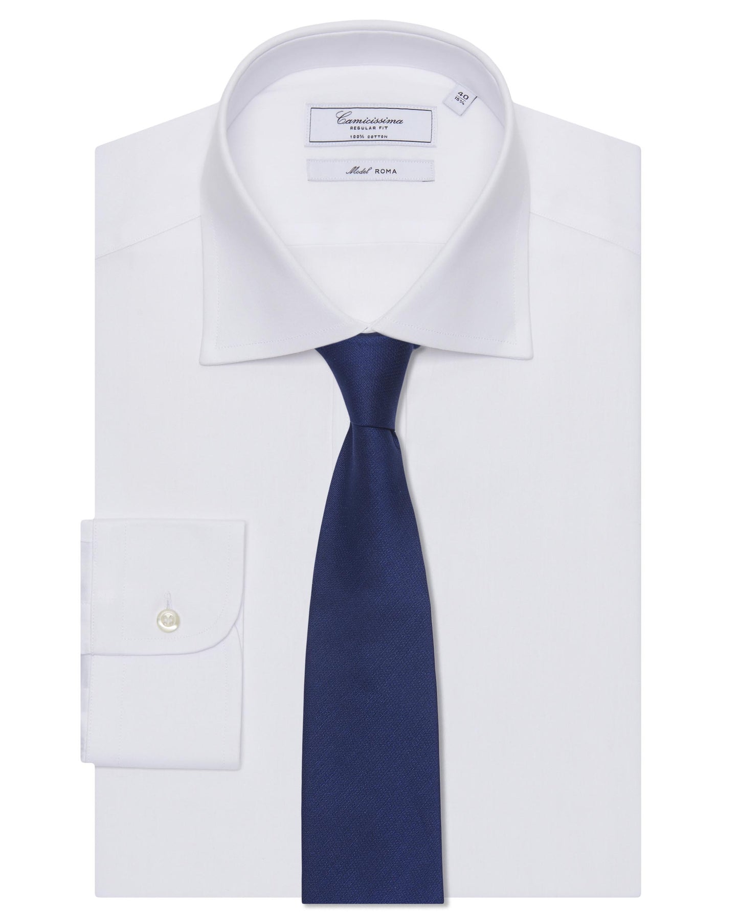 Camicissima Regular Fit Men’s White Permanent Cotton Shirt