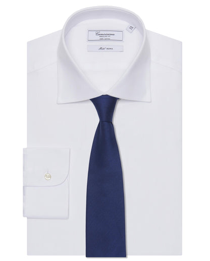 Camicissima Regular Fit Men’s White Permanent Cotton Shirt