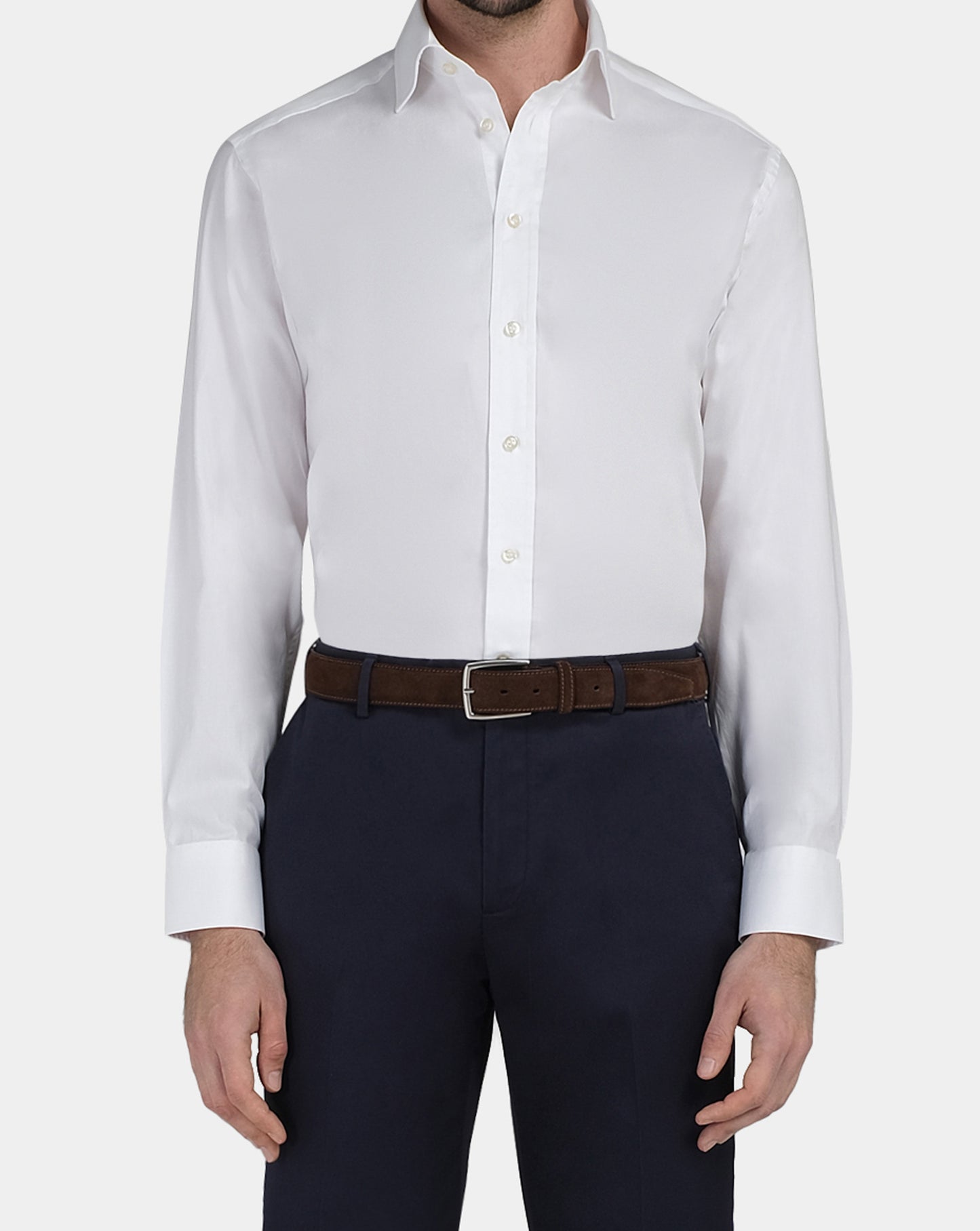 Camicissima Regular Fit Men’s White Permanent Cotton Shirt