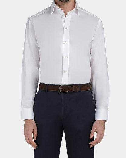 Camicissima Regular Fit Men’s White Permanent Cotton Shirt