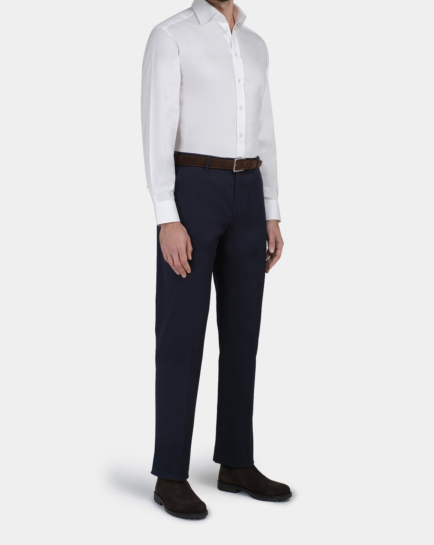 Camicissima Regular Fit Men’s White Permanent Cotton Shirt