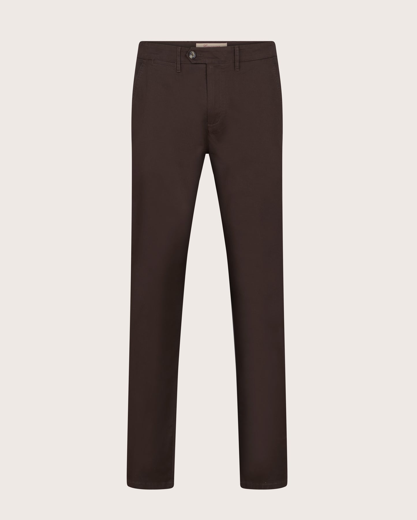 Camicissima Men's Twill Chino Pants - BROWN | PLAIN