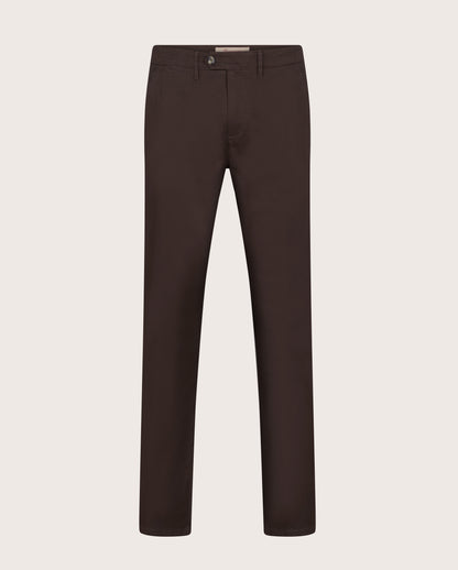 Camicissima Men's Twill Chino Pants - BROWN | PLAIN
