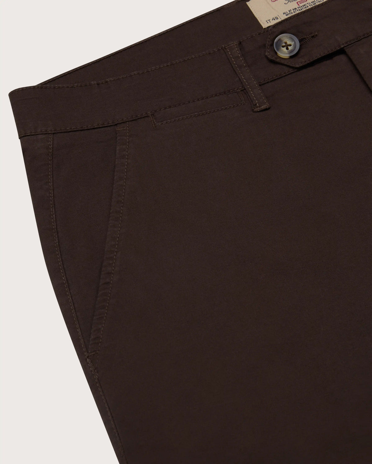 Camicissima Men's Twill Chino Pants - BROWN | PLAIN