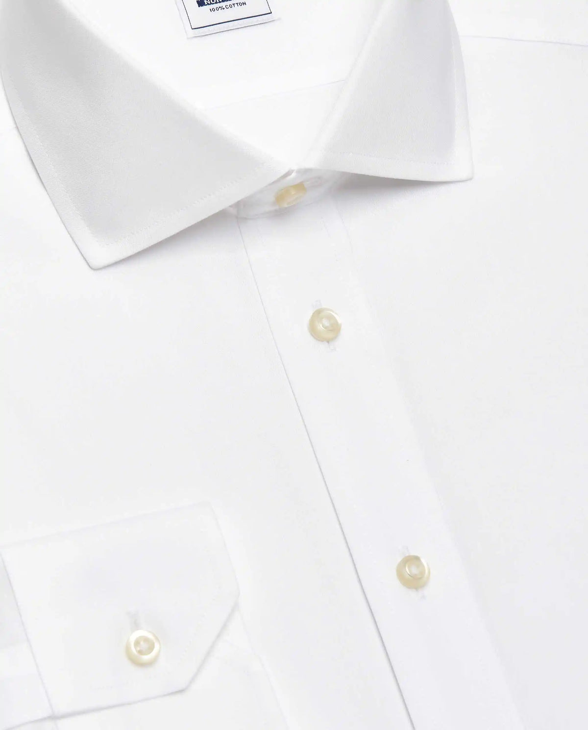 Camicissima Men’s Fitted White Shirt – Non-Iron Permanent | Plain | Full Sleeves