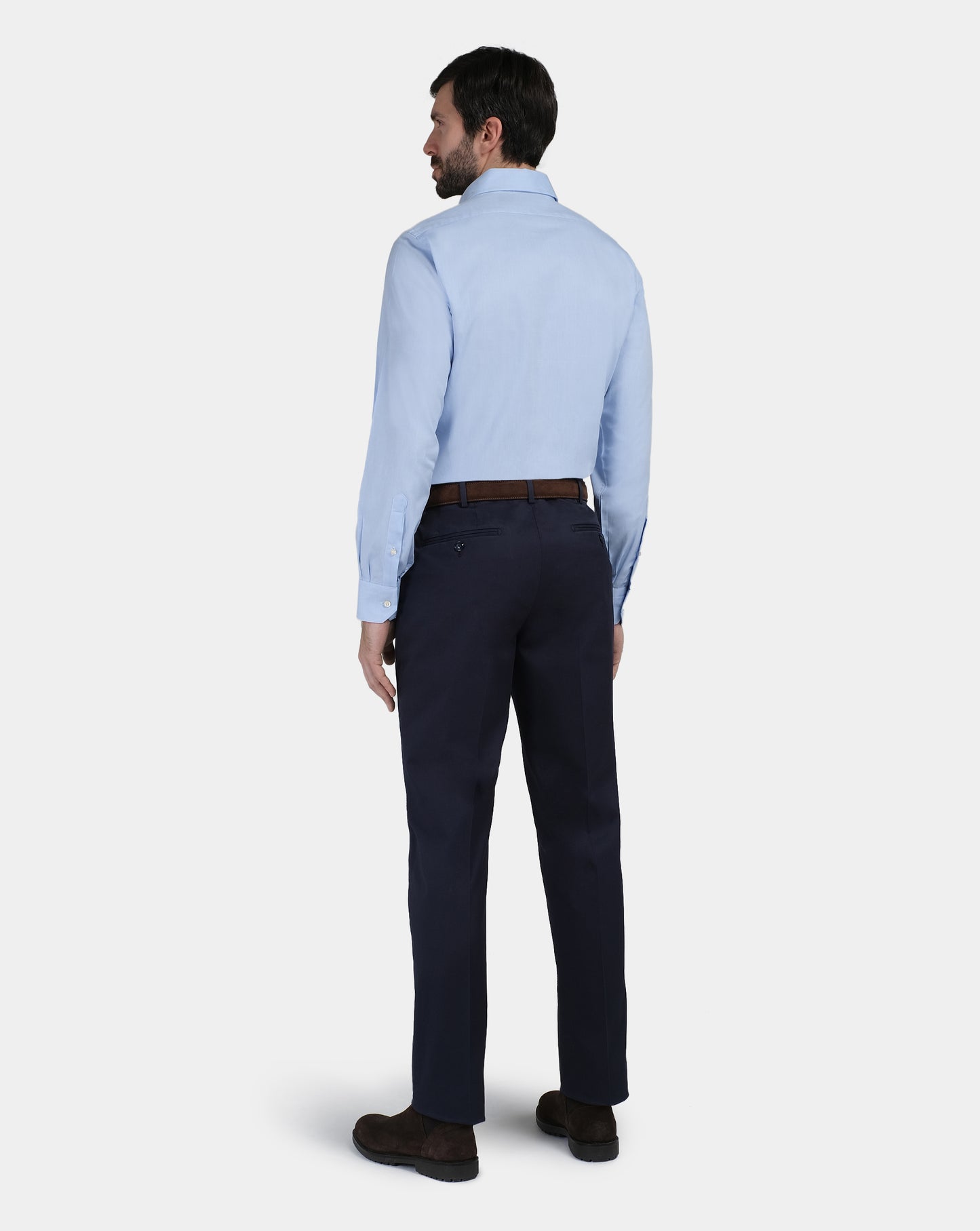 Camicissima Men’s Slim Fitted Self-Design Light Blue Shirt
