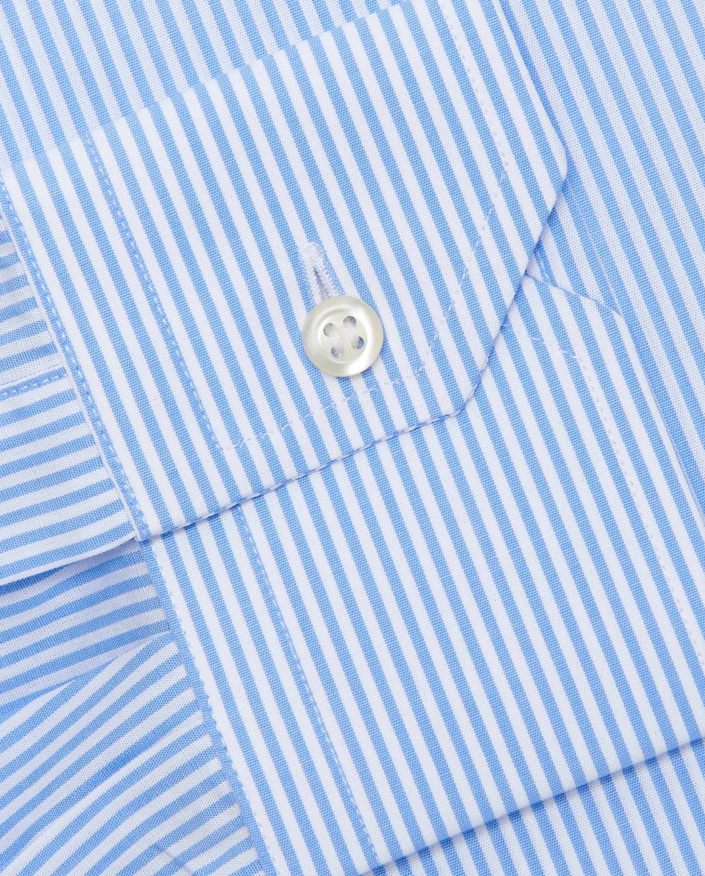 Men’s Light Blue Striped Slim Fit Permanent Shirt